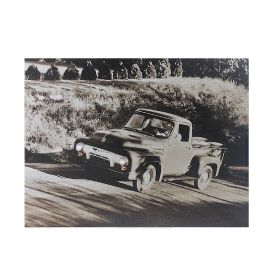 LED Older Model Ford Truck Canvas Wall Art